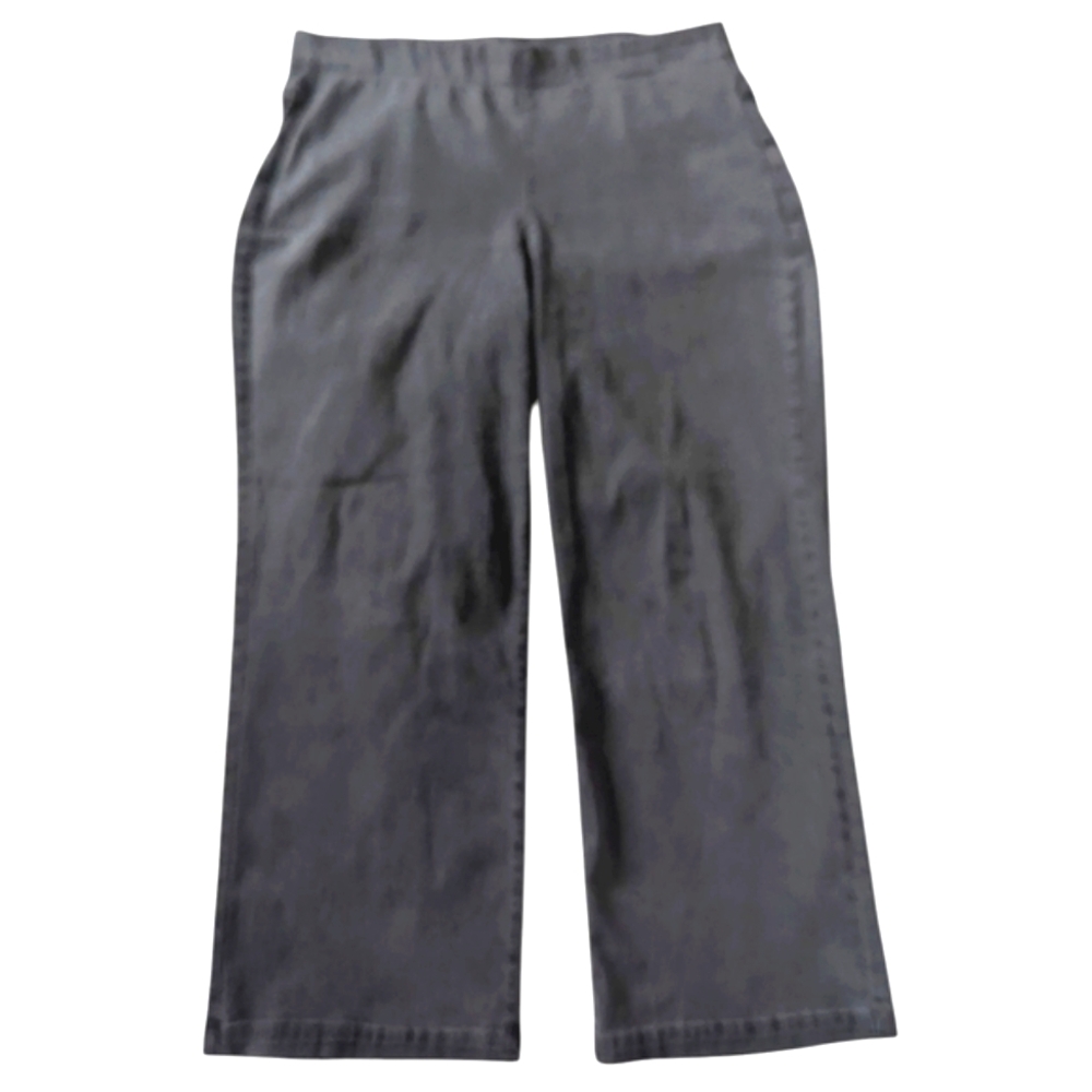 Sculpt Her by NYDJ Wide Leg Jeans High Rise Pull On Tummy Control Gray Size 1X